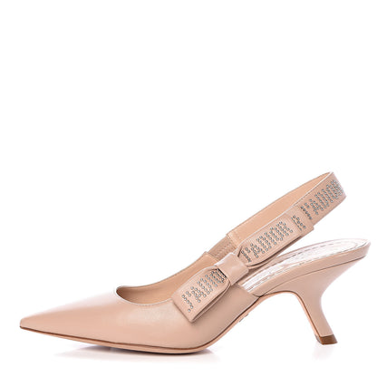 Christian Dior Lambskin Studded J'Adoir Slingback 65mm Pumps 36 Nude 1 of 9