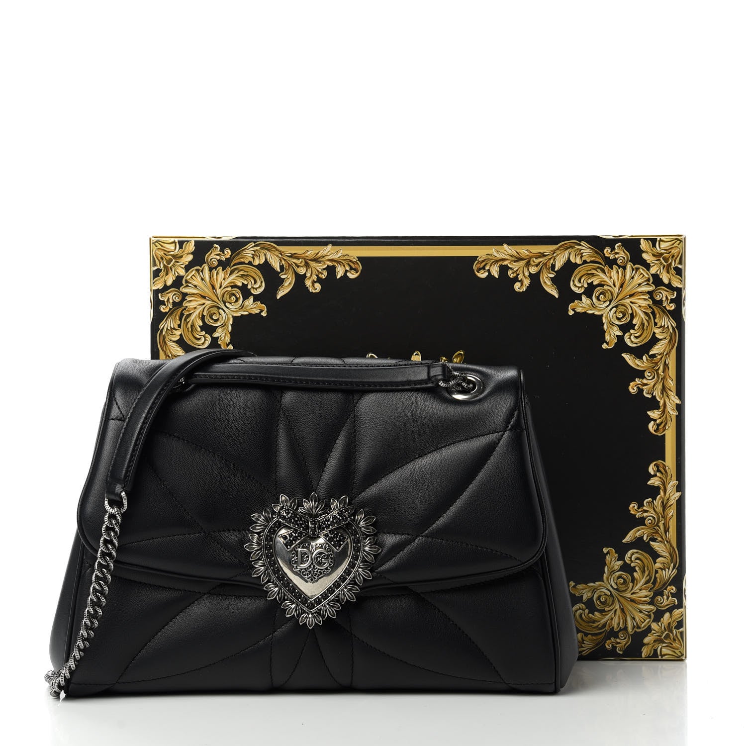 Dolce & Gabbana Lambskin Devotion Shoulder Bag Black 11 of 11