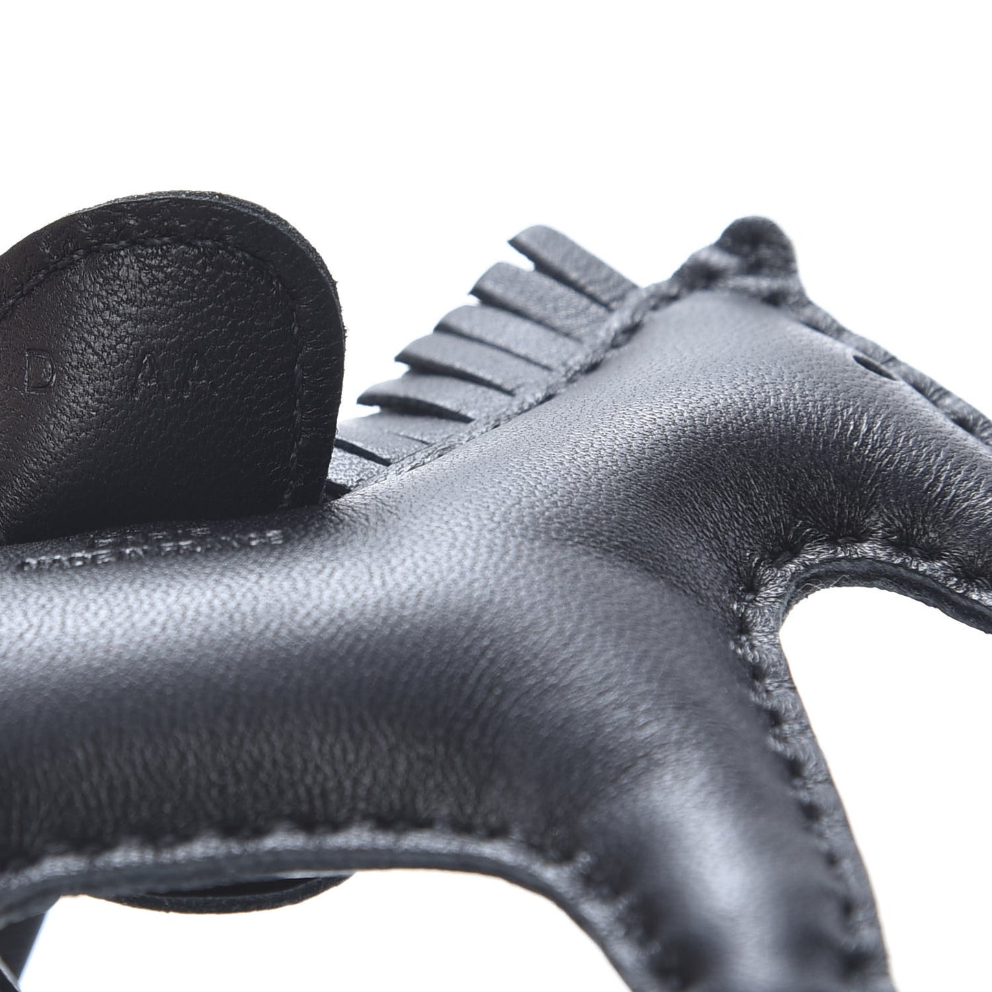 Milo Lambskin Grigri Rodeo Horse Bag Charm PM So Black