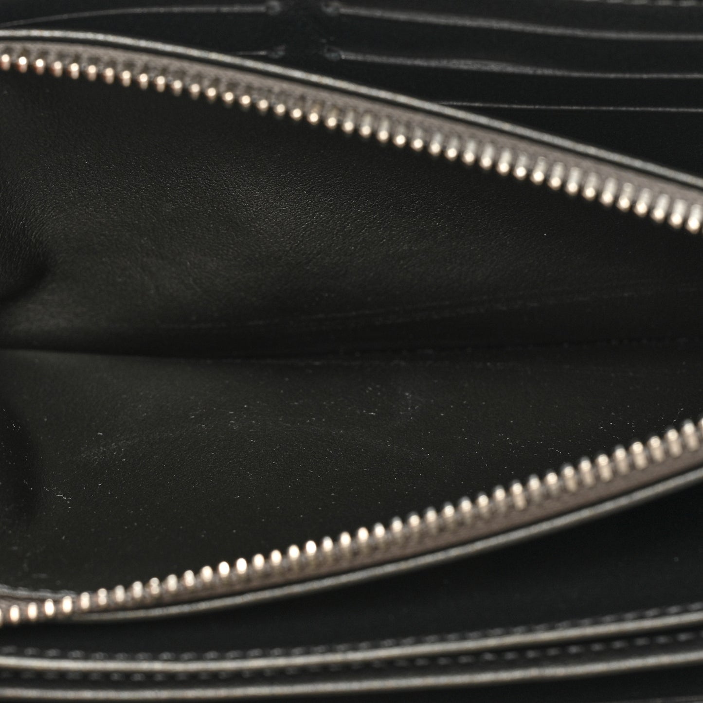 Lambskin Embossed Monogram Coussin Zippy Wallet Anthracite