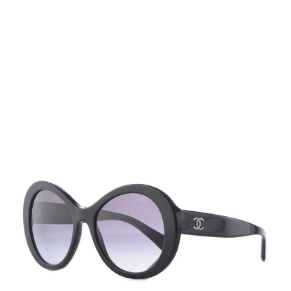 Chanel Oval CC Sunglasses 5372 Black 1 of 7