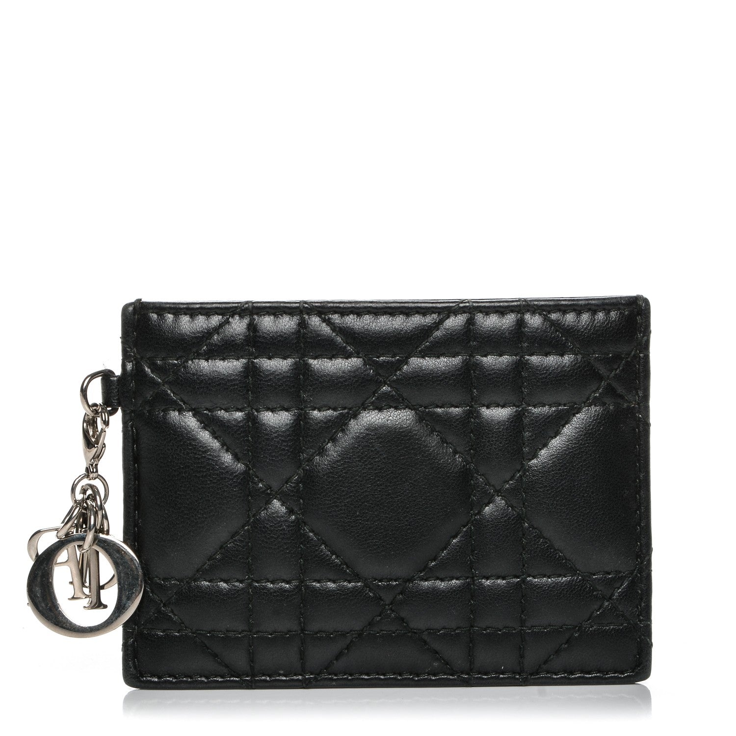 Christian Dior Lambskin Cannage Lady Dior Card Holder Black 1 of 7