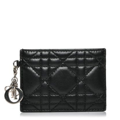 Christian Dior Lambskin Cannage Lady Dior Card Holder Black 1 of 7