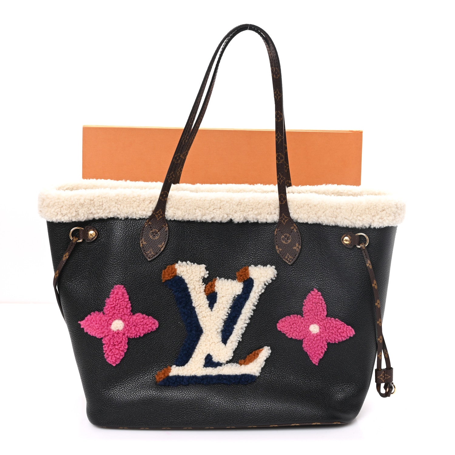 Louis Vuitton Calfskin Monogram Teddy Neverfull MM Black 11 of 11