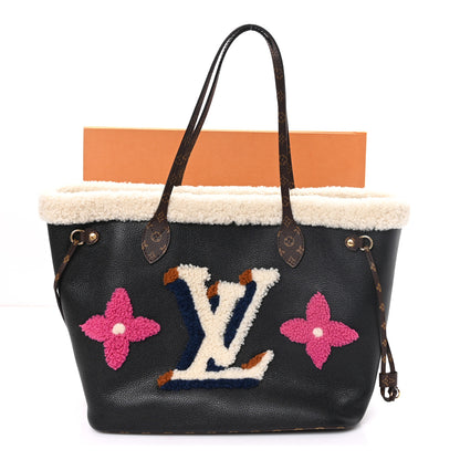 Louis Vuitton Calfskin Monogram Teddy Neverfull MM Black 11 of 11