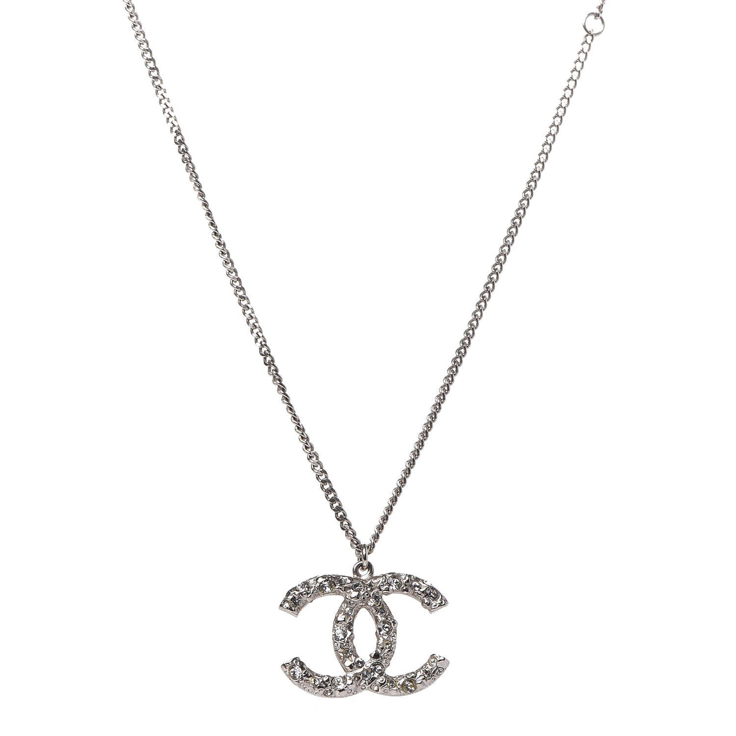 Crystal CC Necklace Silver