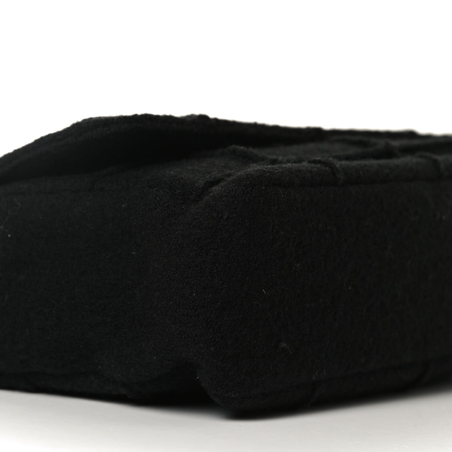 Wool Jumbo Chocolate Bar Mademoiselle Flap Black