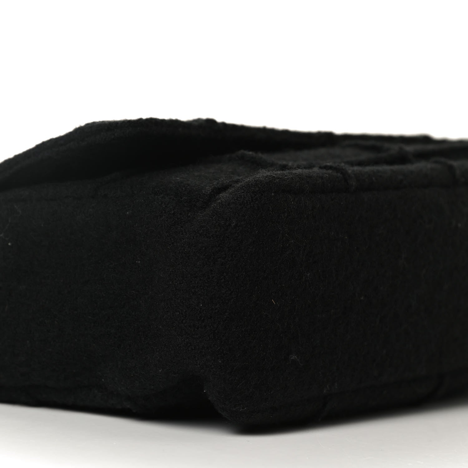 Chanel Wool Jumbo Chocolate Bar Mademoiselle Flap Black 9 of 12