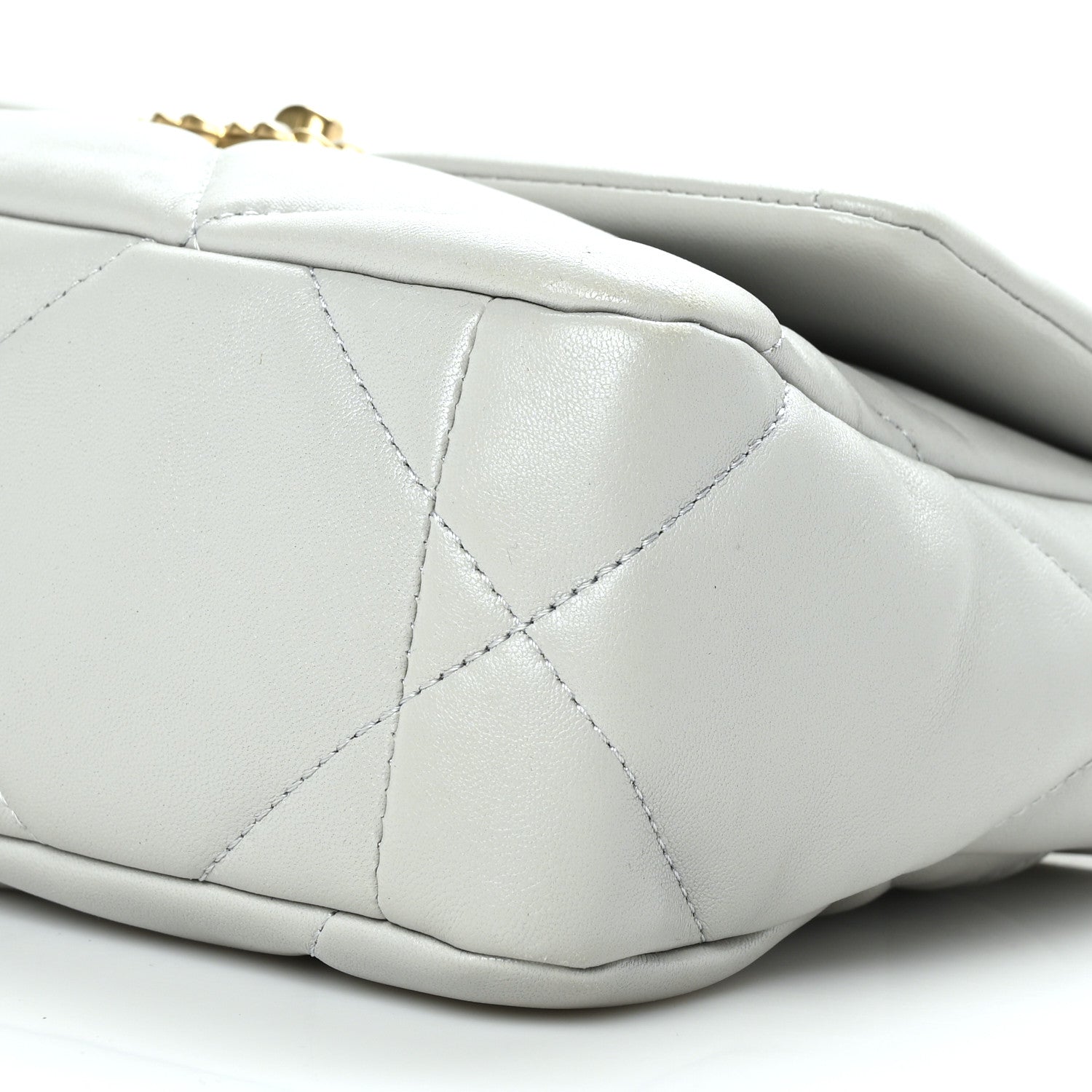 Chanel Lambskin Quilted Medium Chanel 19 Flap Grey 9 of 9