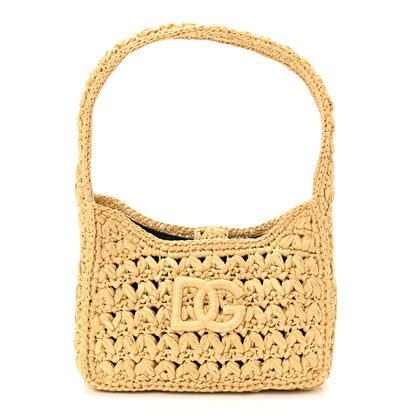 Dolce & Gabbana Raffia Crochet 3.5 Shoulder Bag Beige 1 of 17