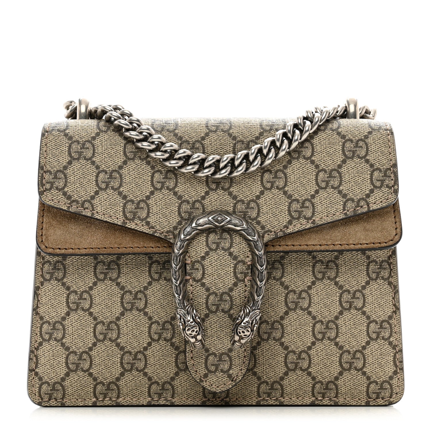 Gucci GG Supreme Monogram Mini Dionysus Shoulder Bag Taupe 1 of 10