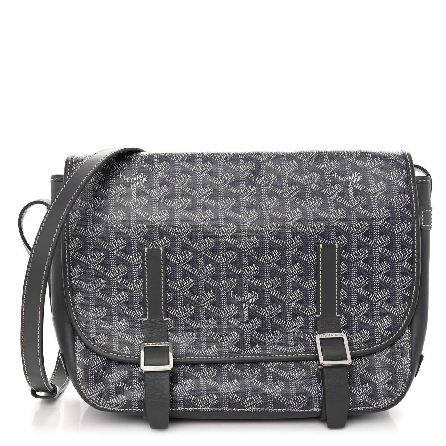 Goyardine Belvedere MM Messenger Bag Grey