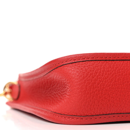 Hermes Taurillon Clemence Evelyne TPM Rouge De Coeur 8 of 9