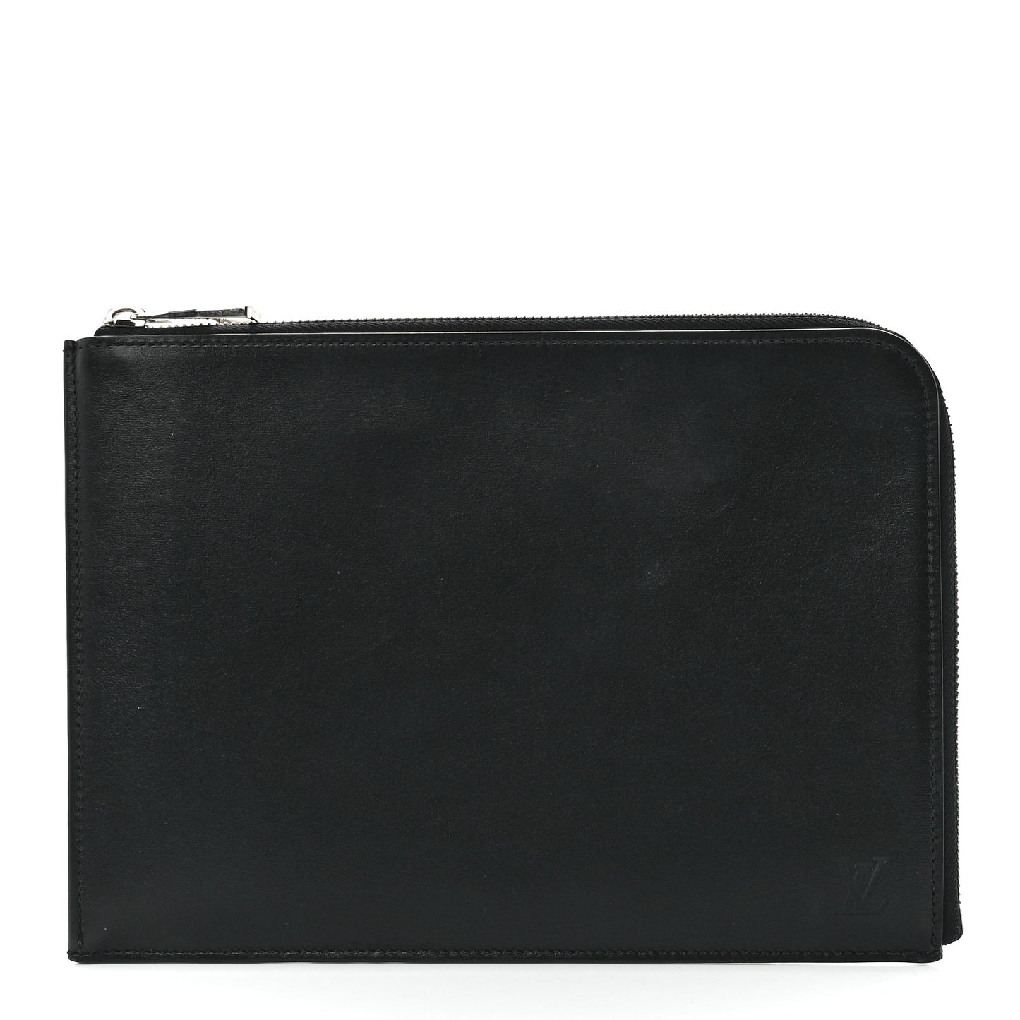 Calfskin Pochette Jules Zipped Clutch Black