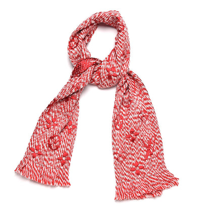 Louis Vuitton Wool Silk Logomania Mix Scarf Coquelicot 1 of 4