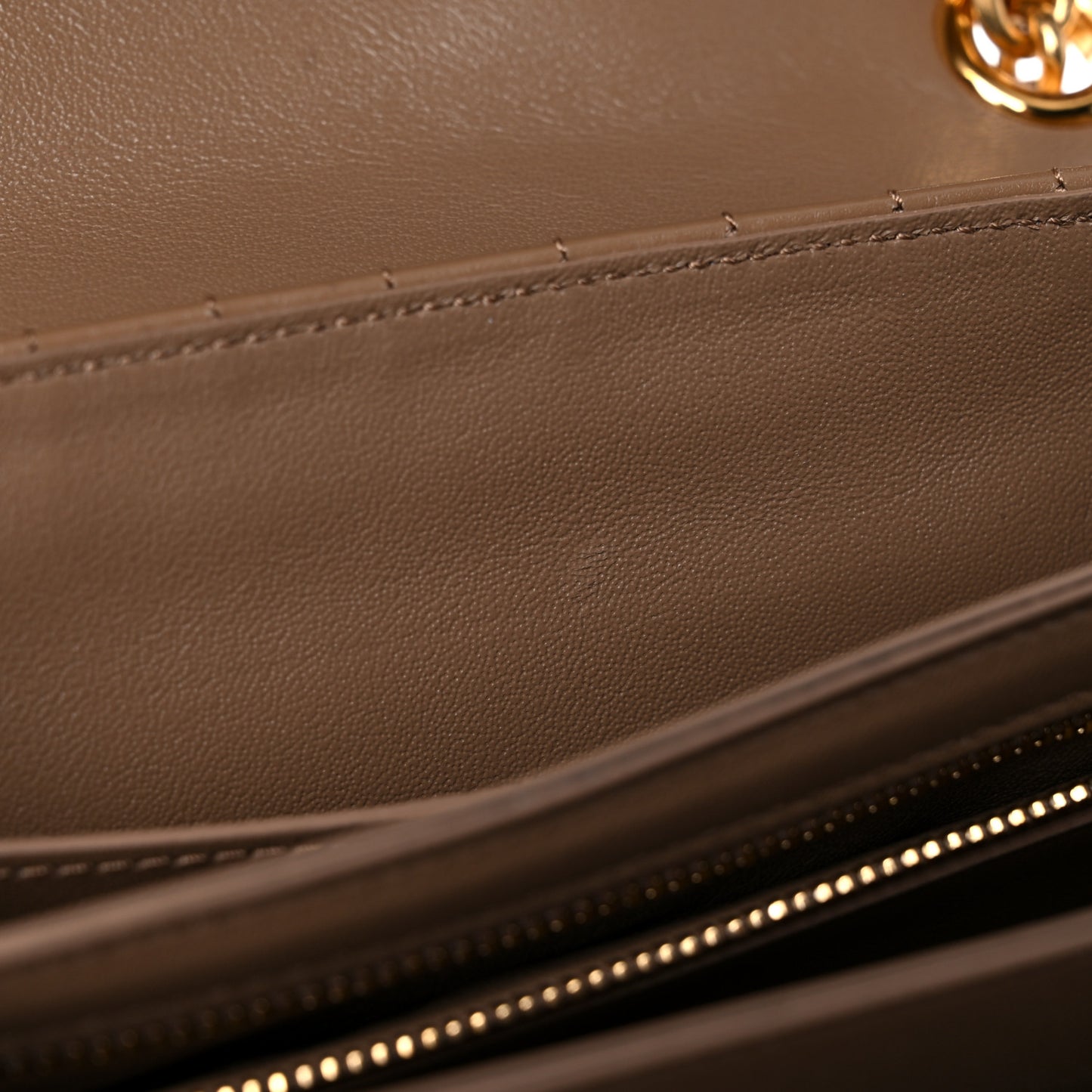 Calfskin Quilted Medium C Bag Camel