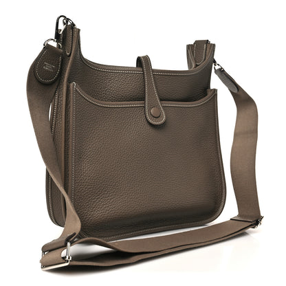Hermes Taurillon Clemence Evelyne III PM Etoupe 3 of 10