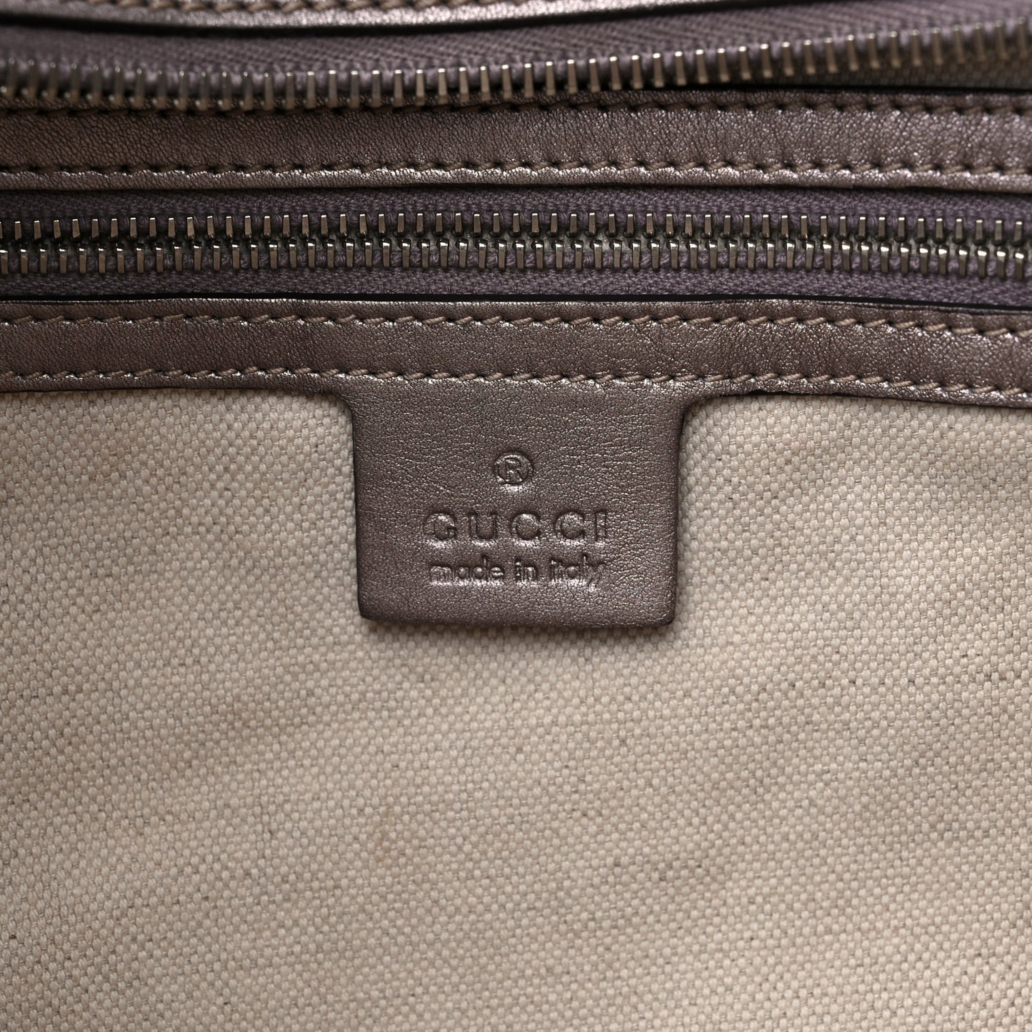 Metallic Guccissima Medium GG Twins Hobo Mauve