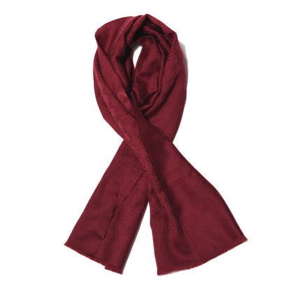 Gucci Cashmere GG Monogram Gem Lux Scarf Bordeaux 1 of 4