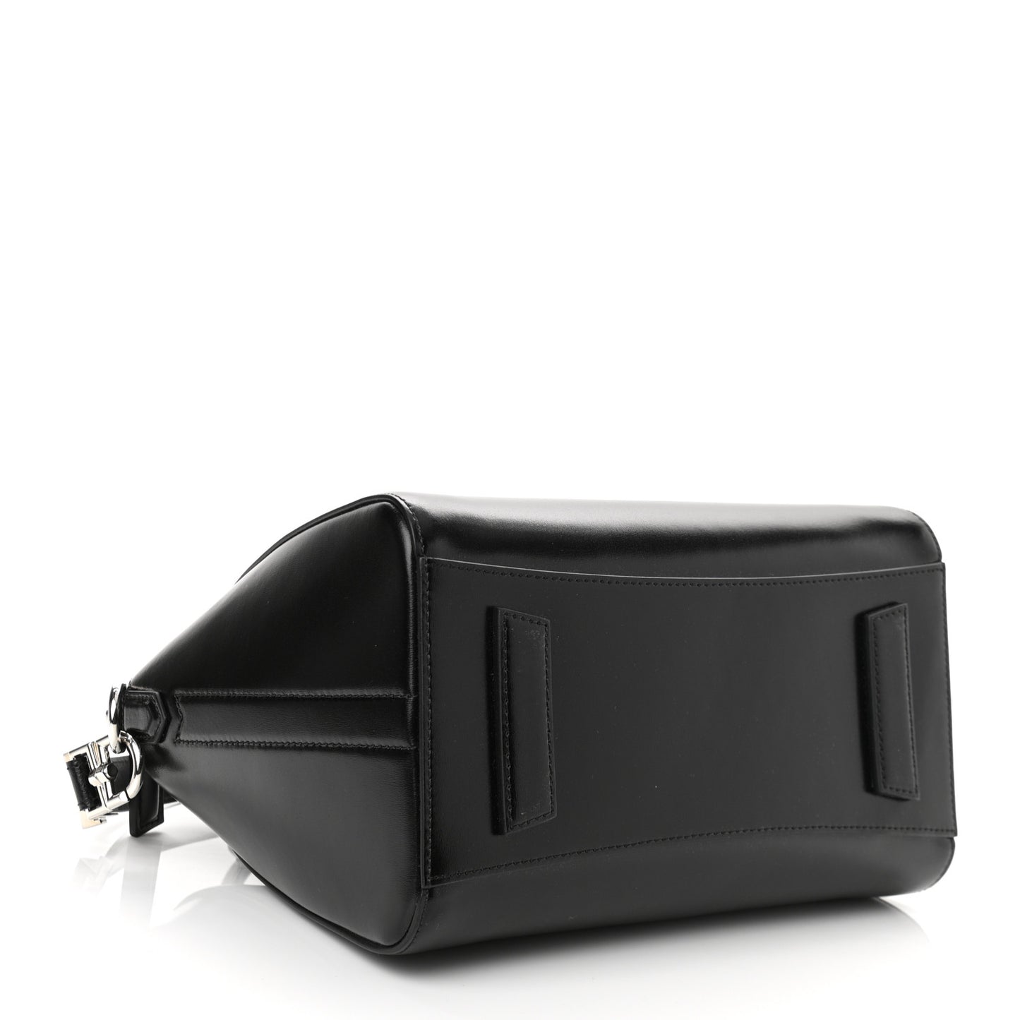 Shiny Lord Calfskin Small Antigona Black