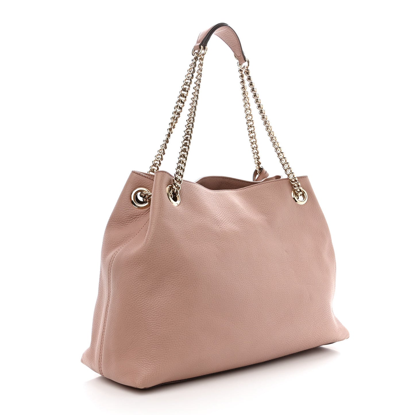 Pebbled Calfskin Medium Soho Chain Shoulder Bag Dark Cipria
