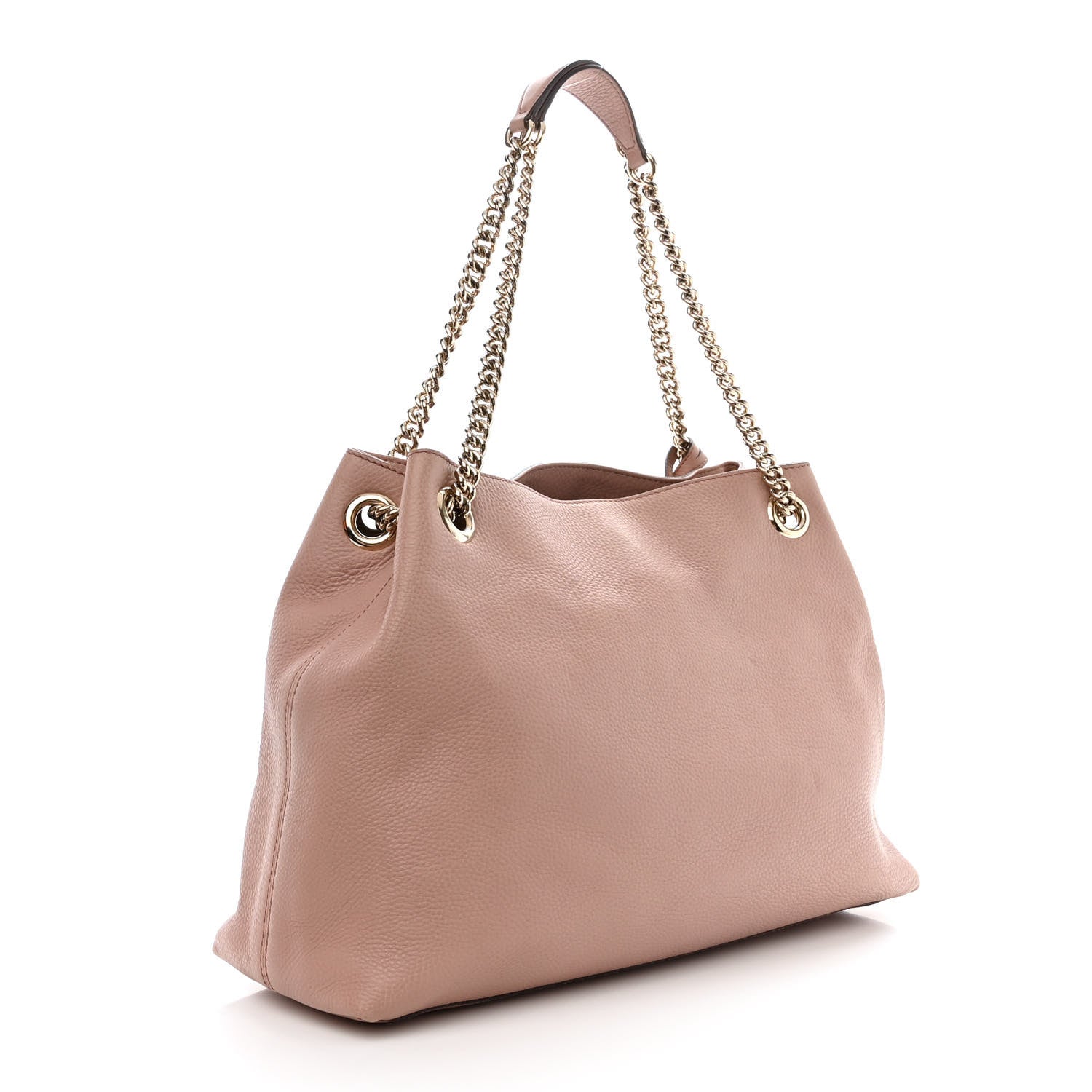 Gucci Pebbled Calfskin Medium Soho Chain Shoulder Bag Dark Cipria 3 of 14