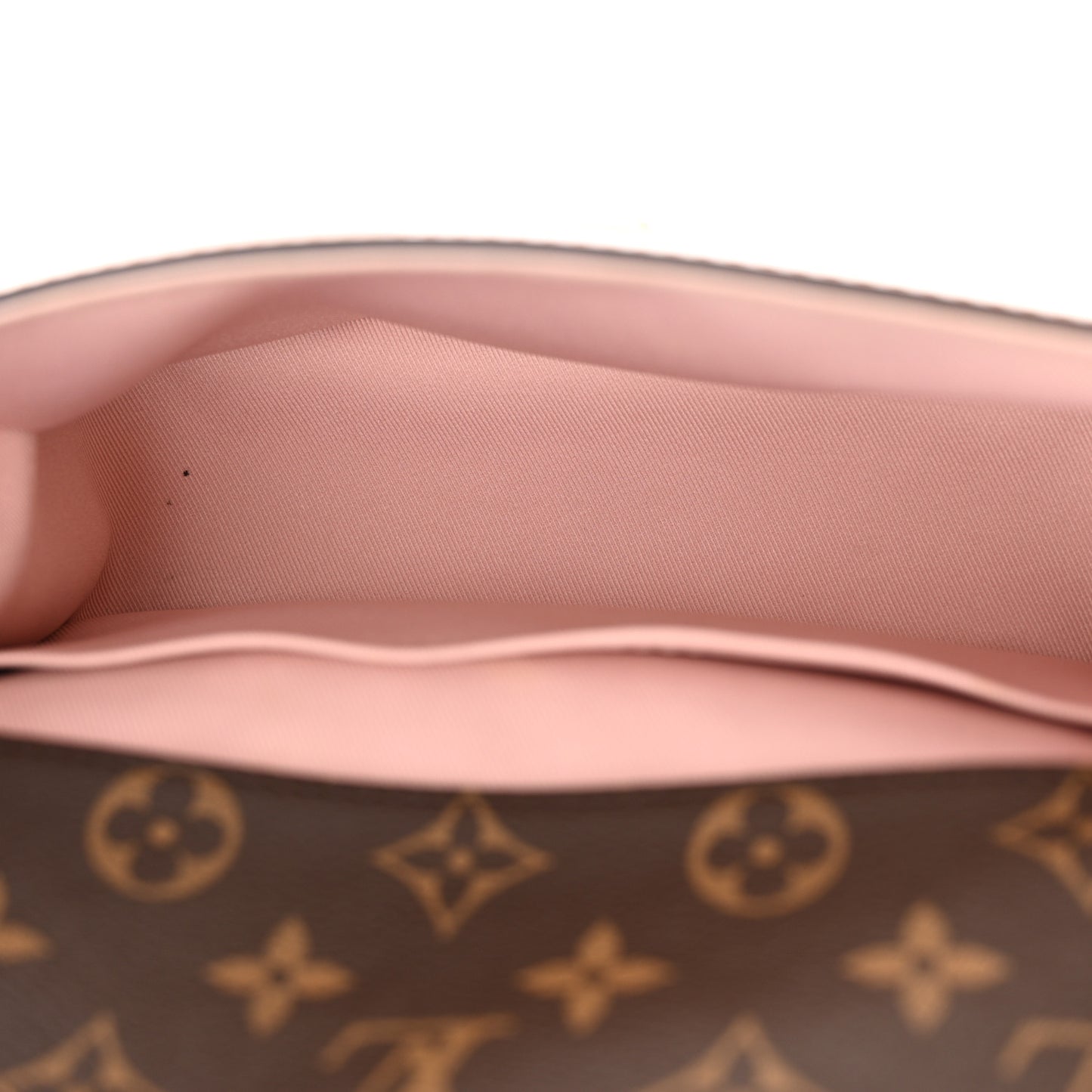 Patent Calfskin Monogram Cherrywood BB Rose Ballerine