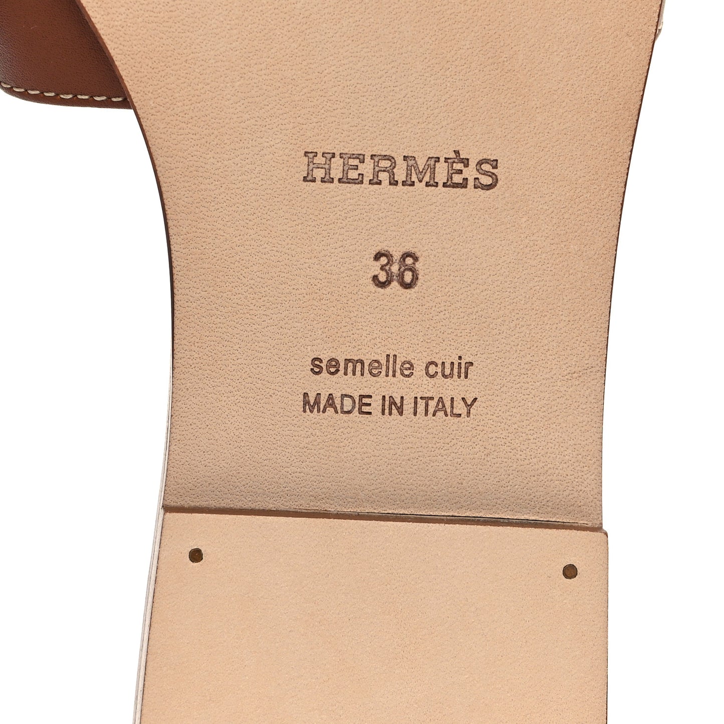 Box Calfskin Oran Sandals 36 Gold