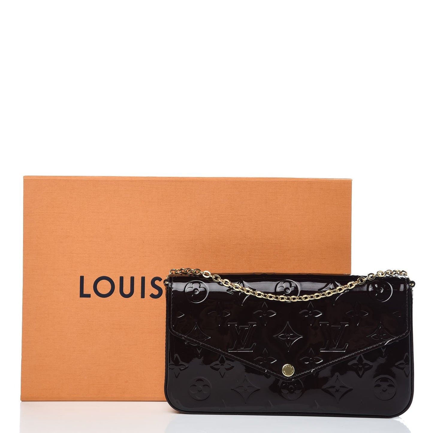 Vernis Pochette Felicie Chain Wallet Amarante