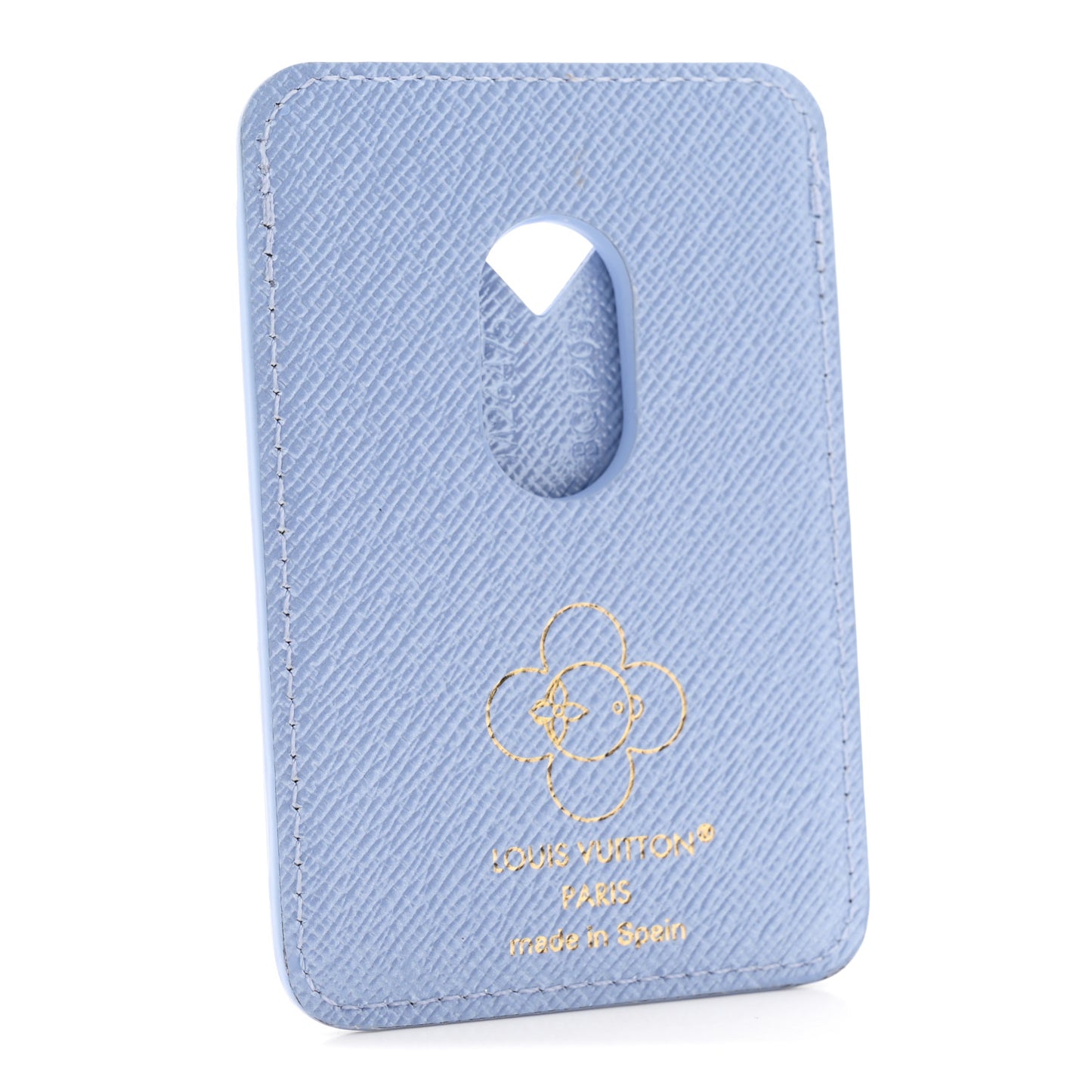 Monogram Magnet Vivienne Card Holder Blue Frost