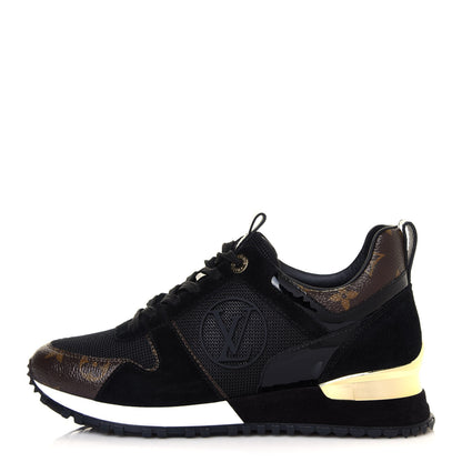 Louis Vuitton Suede Monogram Run Away Sneakers 36 Black 1 of 9