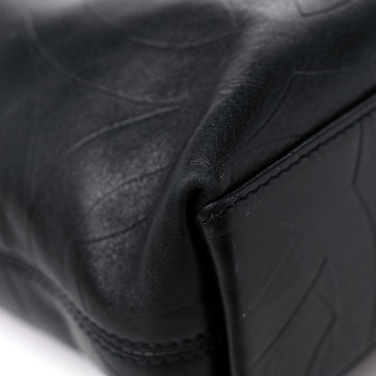 Chanel Calfskin Embossed CC Shoulder Bag Black 10 of 15