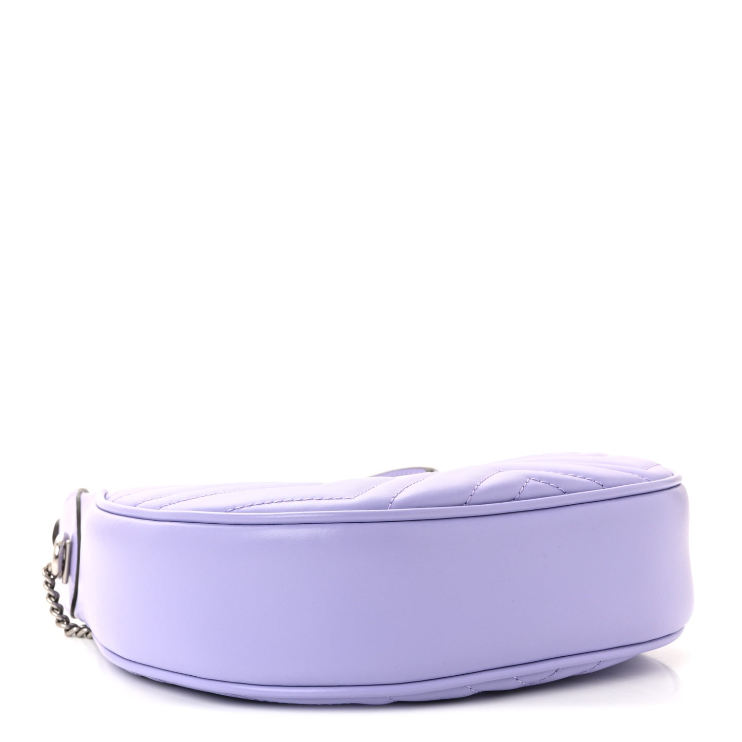 Calfskin Matelasse Mini GG Marmont Half Moon Hobo Lapis