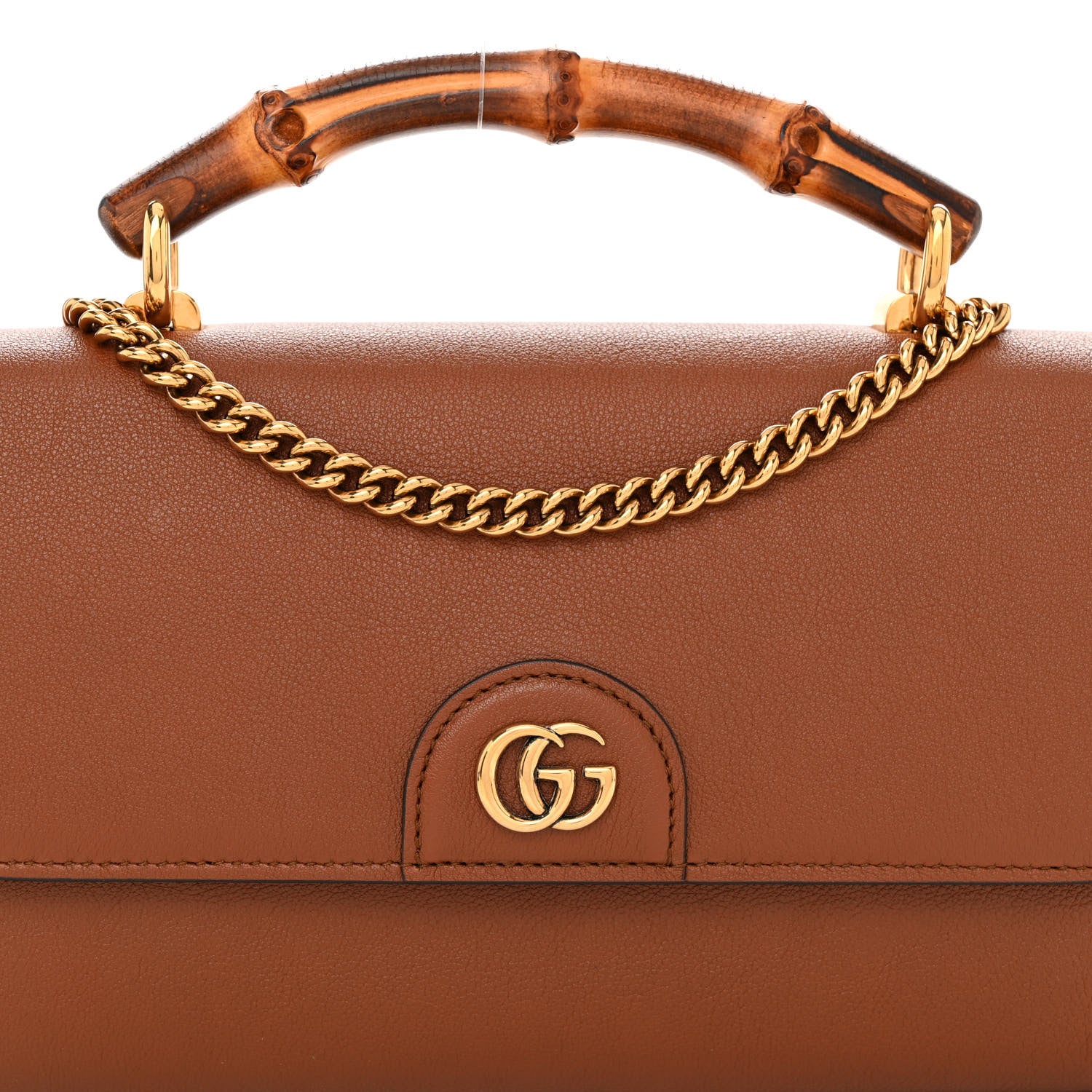 Gucci Wonka Grain Calfskin Mini Diana Bamboo Top Handle Shoulder Bag Cuir 8 of 12