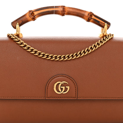 Gucci Wonka Grain Calfskin Mini Diana Bamboo Top Handle Shoulder Bag Cuir 8 of 12