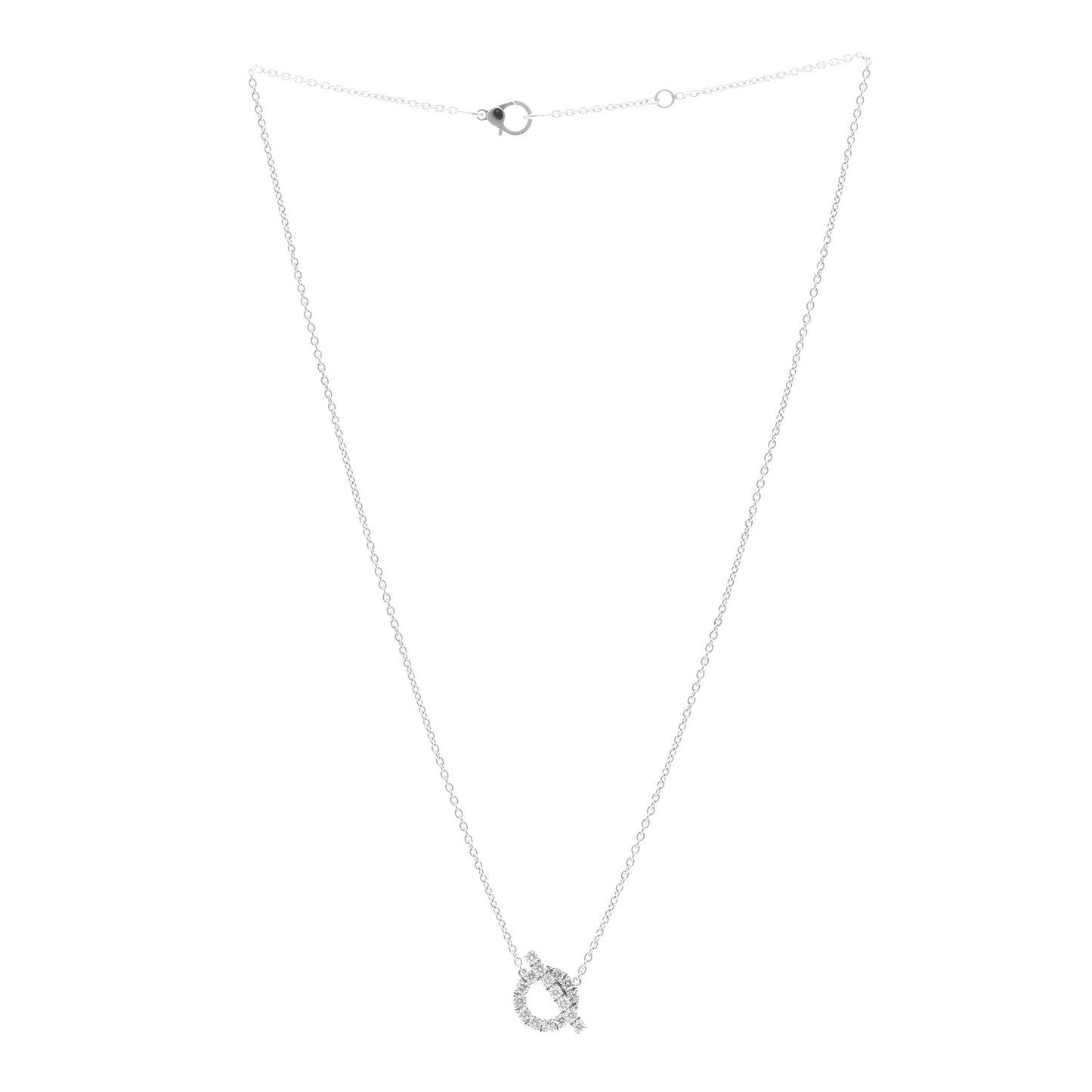 18K White Gold Diamond Finesse Pendant Necklace