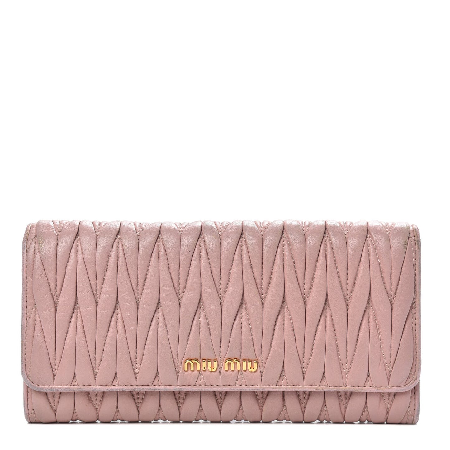 Nappa Matelasse Flap Wallet Orchidea