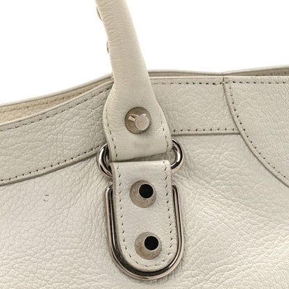 Balenciaga Chevre Silver Metallic Edge Hardware City White 17 of 17