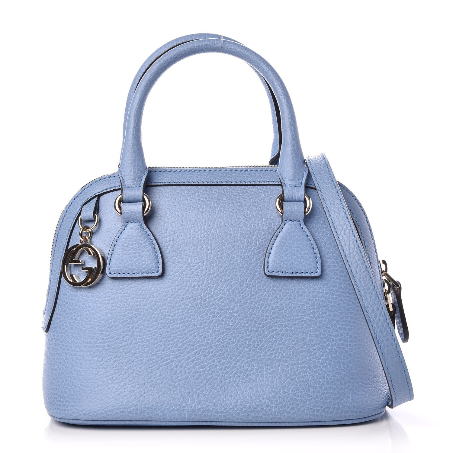 Gucci Dollar Calfskin Small GG Charm Dome Bag Mineral Blue 1 of 11
