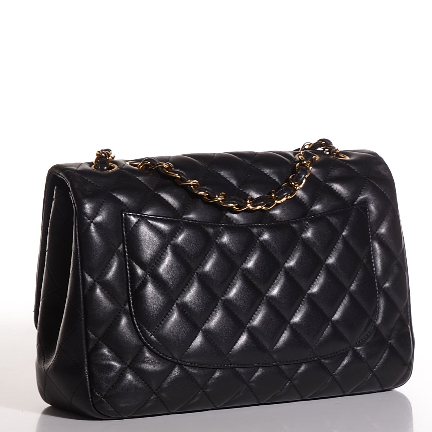 Chanel Lambskin Quilted Jumbo Single Flap Black 3 of 8