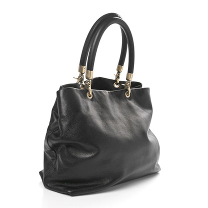 Chanel Deerskin CC Tote Black Black 2 of 10