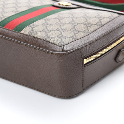 Gucci GG Supreme Monogram Web Small Ophidia Top Handle Shoulder Bag Brown 8 of 8