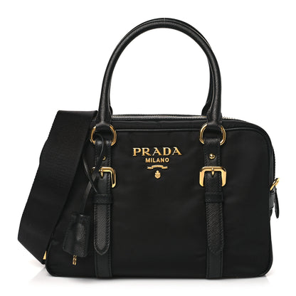 Prada Tessuto Nylon Saffiano Bauletto Black 1 of 10