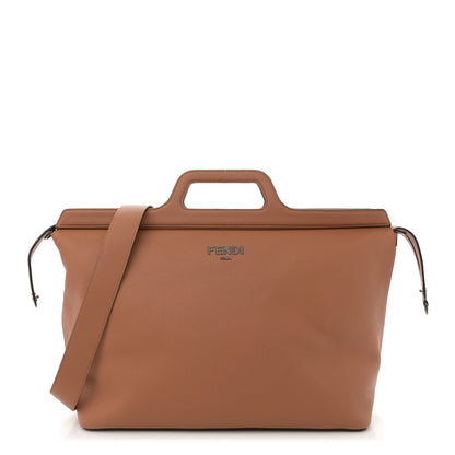 Fendi Vitello Cher Fendi Roma Duffle Bag Saddle Brandy 1 of 10