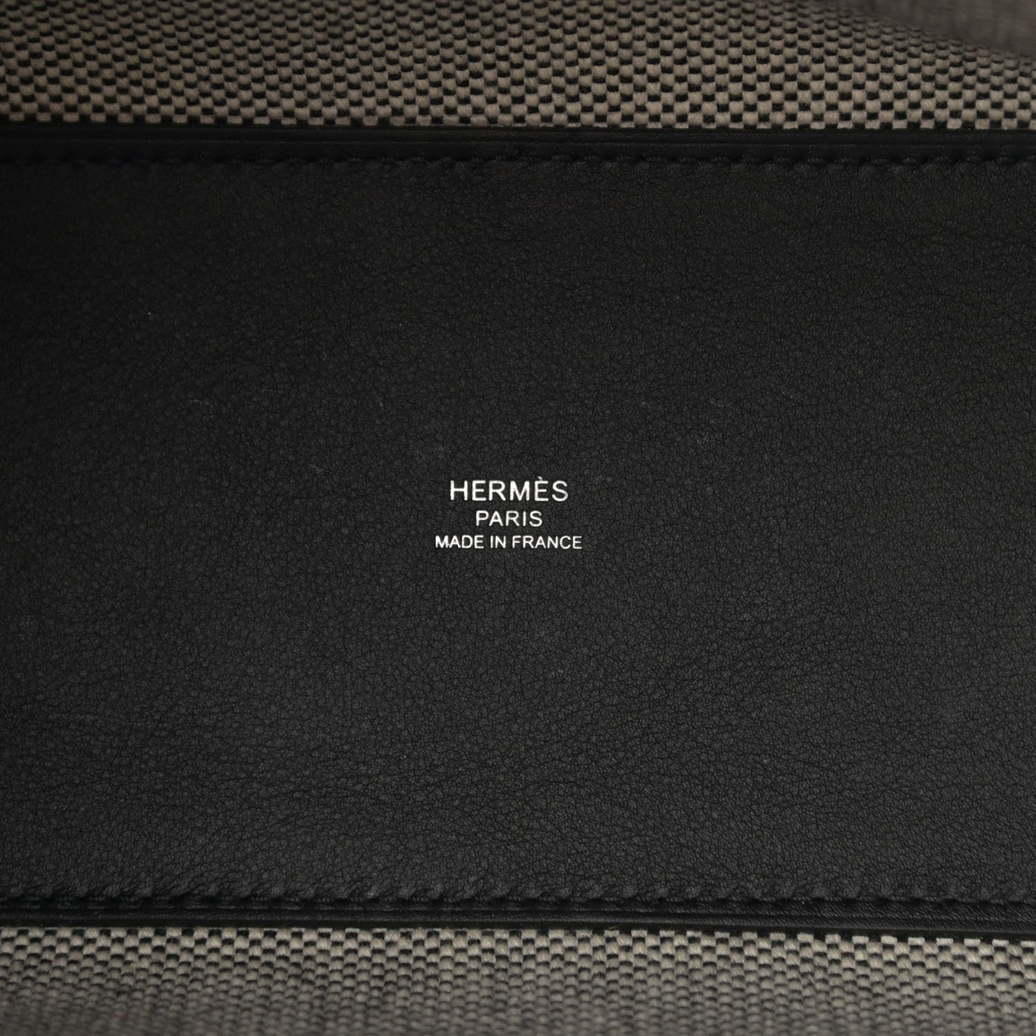 Hermes Swift H Canvas Cabas H En Biais 27 Black Ecru 6 of 8