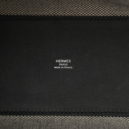 Hermes Swift H Canvas Cabas H En Biais 27 Black Ecru 6 of 8