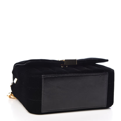 Saint Laurent Velvet Matelasse Small Vicky Chain Bag Black 4 of 12