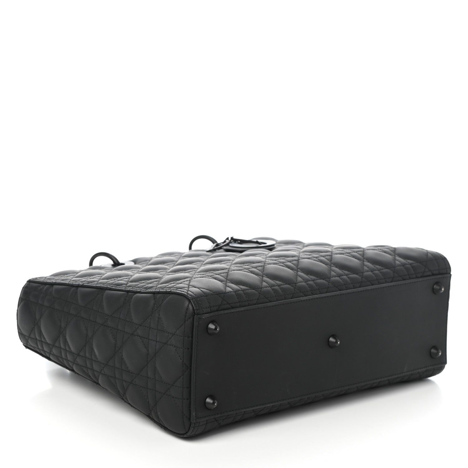 Christian Dior Ultra Matte Calfskin Cannage Large Lady Dior Black 4 of 9