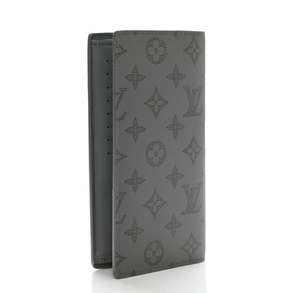 Louis Vuitton Calfskin Monogram Shadow Brazza Wallet Anthracite Gray 3 of 6
