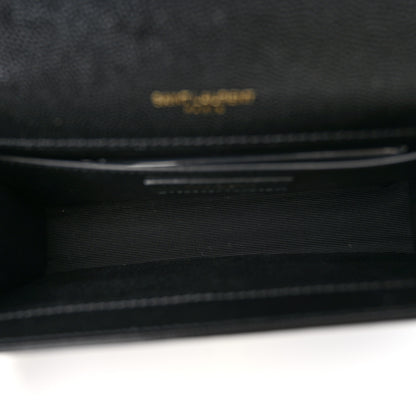 Saint Laurent Grain De Poudre Small Classic Monogram Kate Tassel Satchel Black 5 of 11